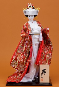 日本人形　寿(金襴)